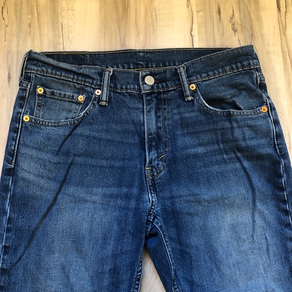Levi's 18191 Men's Jeans 30 Blue Slim Straight Stretch Denim 27.5" Inseam - Picture 3 of 16